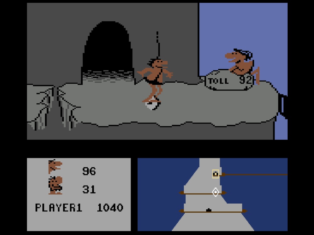 Gameplay of B.C. II: Grog's Revenge for Commodore 64